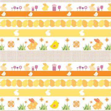 Easter Graphic Rabbits : Gift 12" X 12" Decal Vinyl Sticker Sheet Pattern Spring Chick Panettone Eggs Flowers Dots