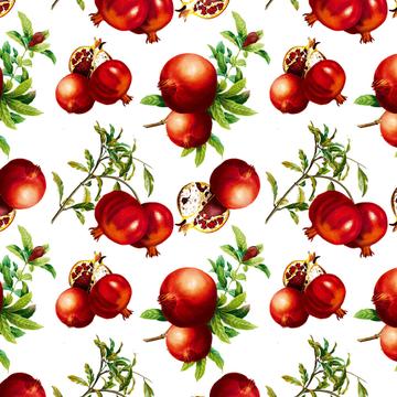 Pomegranate Pattern : Gift 12" X 12" Decal Vinyl Sticker Sheet Fruit Food Kitchen Table Wall Decor Vintage Art Print