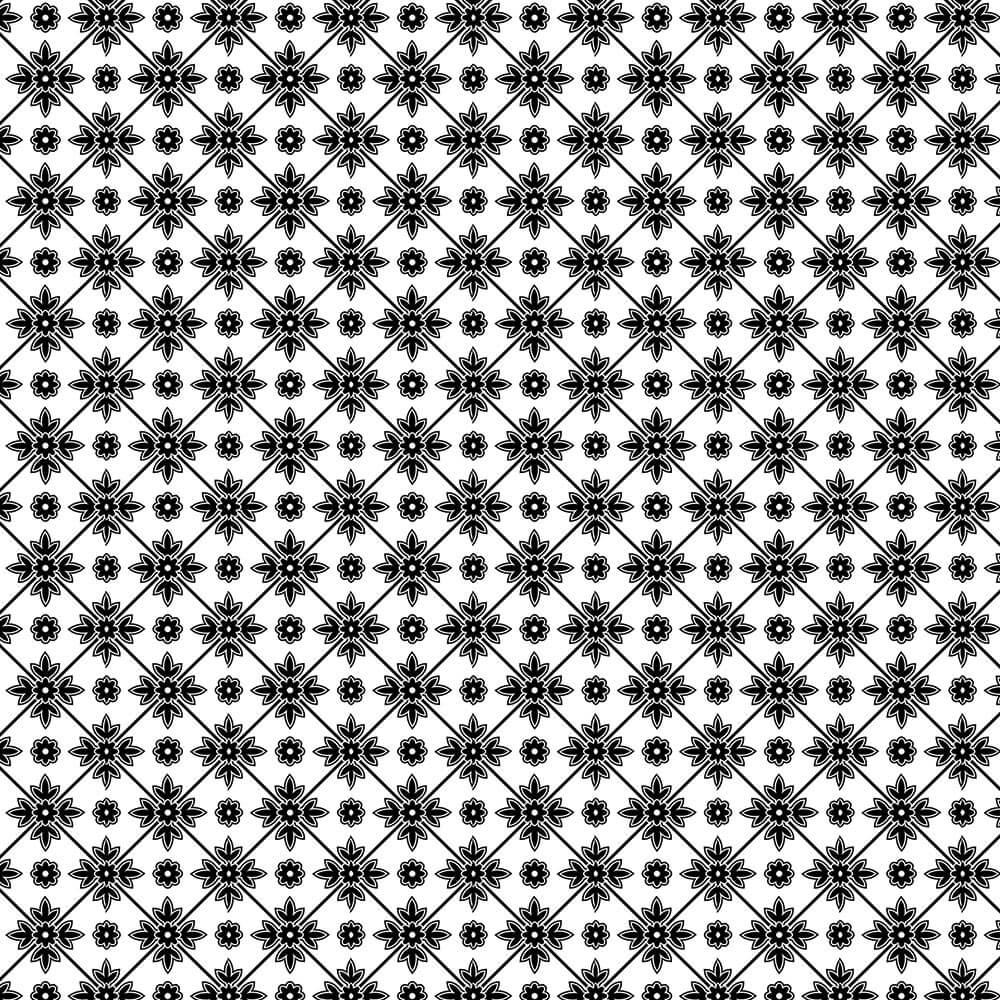 Classic Tile Print : Gift 12" X 12" Decal Vinyl Sticker Sheet Pattern Quatrefoil Home Wall Decor Flowers Abstract Retro