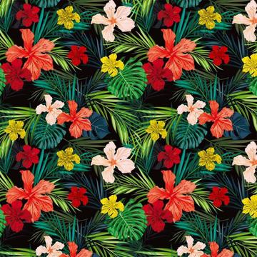 Hibiscus Flower : Gift 12" X 12" Decal Vinyl Sticker Sheet Pattern Tropical Plant Palm Leaves Exotic Fabric Decor