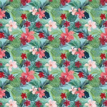 Hibiscus Flower : Gift 12" X 12" Decal Vinyl Sticker Sheet Pattern Exotic Floral Print Tropical Plants Summer Art