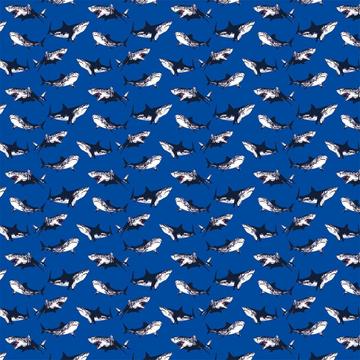 Sharks : Gift 12" X 12" Decal Vinyl Sticker Sheet Pattern Blue Pattern Marine Sea Animal Teenager Room Decor Horror Movie