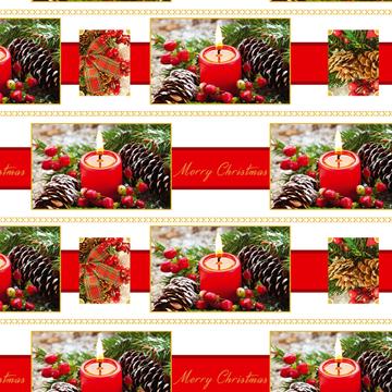 Spruce Cone Candle : Gift 12" X 12" Decal Vinyl Sticker Sheet Pattern Christmas Card Greetings Pattern Mistletoe Invite Decor
