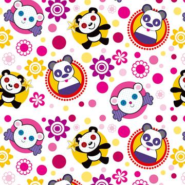 Whimsical Bears : Gift 12" X 12" Decal Vinyl Sticker Sheet Pattern Panda Flowers Handmade Toy Diy Pattern Sewed Cute Baby Shower