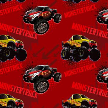 Monster Truck : Gift 12" X 12" Decal Vinyl Sticker Sheet Pattern Pickup Race Sport Pattern Child Boys Party Room Decor Cars