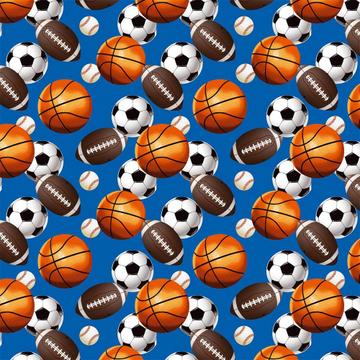 Team Sports : Gift 12" X 12" Decal Vinyl Sticker Sheet Pattern Kids Room Decor Ball Soccer Football Basketball Pattern Hobby