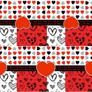 Hearts Sketch : Gift 12" X 12" Decal Vinyl Sticker Sheet Pattern Valentines Day Love Card Romantic Decor Kids Kisses