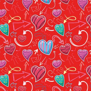 Crazy Arrows : Gift 12" X 12" Decal Vinyl Sticker Sheet Pattern Valentines Day First Love Passion Cupid Heart Card