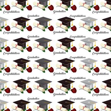 Diploma Scroll Graduation : Gift 12" X 12" Decal Vinyl Sticker Sheet Pattern Rose University College Congratulations