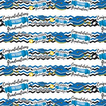 Graduation Missoni Print : Gift 12" X 12" Decal Vinyl Sticker Sheet Pattern Hat Congratulations Abstract Border Decor