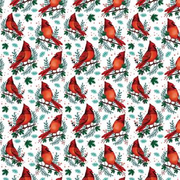 Christmas Waxwings : Gift 12" X 12" Decal Vinyl Sticker Sheet Pattern Winter Birds Mistletoe Leaves Season Holidays