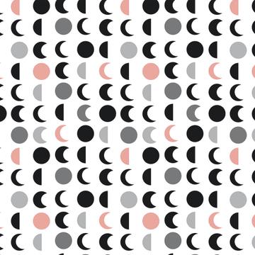 Moon Phases Pattern : Gift 12" X 12" Decal Vinyl Sticker Sheet Polka Dots Full Half Abstract Trends Esoteric Cute Art
