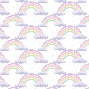 Clouds Rainbow Pattern : Gift 12" X 12" Decal Vinyl Sticker Sheet Kid Baby Shower Birthday Room Decor Trends Teenager