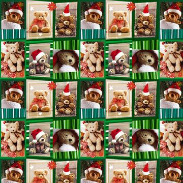 Photos Christmas Bears : Gift 12" X 12" Decal Vinyl Sticker Sheet Pattern New Year Tree Teddy Bear Kids Child Holidays