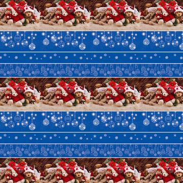 Christmas Bears Family : Gift 12" X 12" Decal Vinyl Sticker Sheet Pattern Photo Winter New Year Balls Seasons Greetings