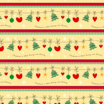 Loving Christmas Pattern : Gift 12" X 12" Decal Vinyl Sticker Sheet New Year Garland Tree Cute Print For Kids Home Decor