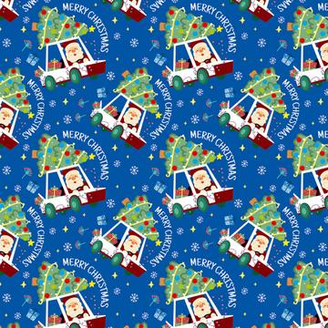 Santa Car Christmas Tree : Gift 12" X 12" Decal Vinyl Sticker Sheet Pattern Cute For Kids Children New Year Wishes Sweet