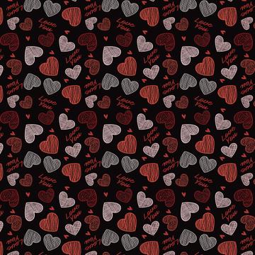 Hearts Love You : Gift 12" X 12" Decal Vinyl Sticker Sheet Pattern Valentines Day Be Mine Your Forever Romantic Card