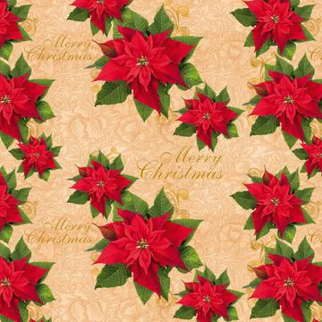 Christmas Poinsettia Pattern : Gift 12" X 12" Decal Vinyl Sticker Sheet Flowers Floral Vintage Print Seasons Greetings Art
