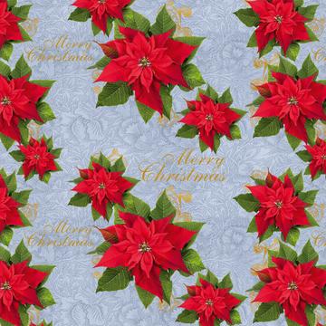 Christmas Poinsettia Pattern : Gift 12" X 12" Decal Vinyl Sticker Sheet Flowers Winter Holiday Wishes Retro Art Print Floral