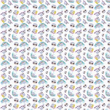 Cute Baby Sloth : Gift 12" X 12" Decal Vinyl Sticker Sheet Pattern Funny Tropical Animal Shower Nursery Decor Pattern Rainbow