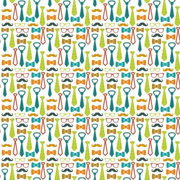 Tie Glasses Mustache : Gift 12" X 12" Decal Vinyl Sticker Sheet Pattern Fathers Day Baby Shower Cute Pattern Decal Diy Decor