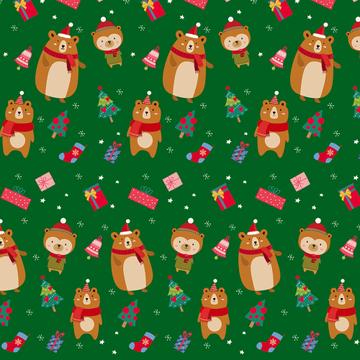Christmas Bears : Gift 12" X 12" Decal Vinyl Sticker Sheet Pattern Pattern Kids Funny Animals Gifts Cards Invites Diy Decoration