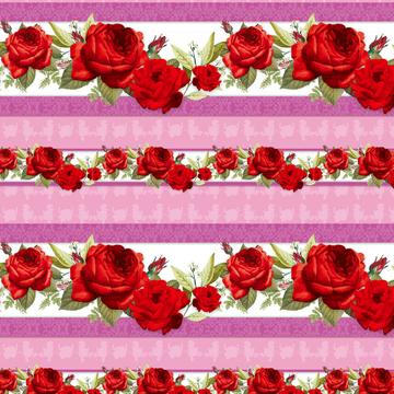 Rose Garland : Gift 12" X 12" Decal Vinyl Sticker Sheet Pattern Scarlet Flowers Abstract Print Mother Valentine Love