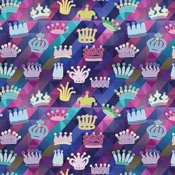Cute Crowns : Gift 12" X 12" Decal Vinyl Sticker Sheet Pattern Princess Baby Shower Girl Sweet Sixteen Gradient Pattern Party Decor