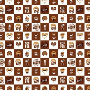 Premium Quality Coffee : Gift 12" X 12" Decal Vinyl Sticker Sheet Pattern Seamless Hot Drink Cappuccino Cup Latte