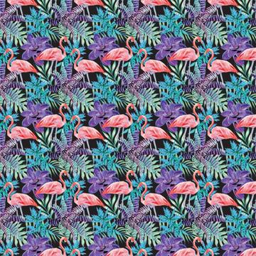 Flamingo Orchids : Gift 12" X 12" Decal Vinyl Sticker Sheet Pattern Exotic Print Plants Flowers Fabric Decor Nature