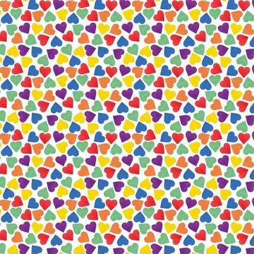 Rainbow Hearts : Gift 12" X 12" Decal Vinyl Sticker Sheet Pattern Colorful Love Kids Family Nursery Wall Decor Paints