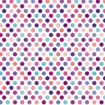 Colorful Circles : Gift 12" X 12" Decal Vinyl Sticker Sheet Pattern Polka Dots White Home Decor