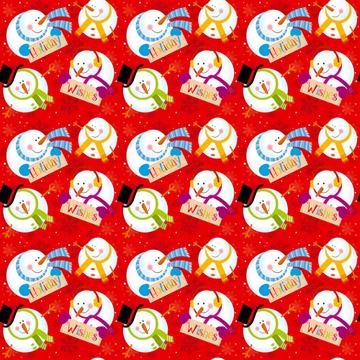 Holiday Wishes : Gift 12" X 12" Decal Vinyl Sticker Sheet Pattern Christmas Snowman Childish Pattern Winter Baby Room Decor