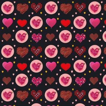 Heart Bouquet : Gift 12" X 12" Decal Vinyl Sticker Sheet Pattern Lovers Valentines Day Romantic Card Balloon Scribble