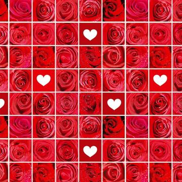 Rosebuds Photo : Gift 12" X 12" Decal Vinyl Sticker Sheet Pattern Valentines Day Flower Passion Love Square Print