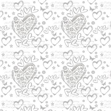 Repeatable Heart Sketch : Gift 12" X 12" Decal Vinyl Sticker Sheet Pattern Wedding Valentine Pattern Daisies Pencil Friendship