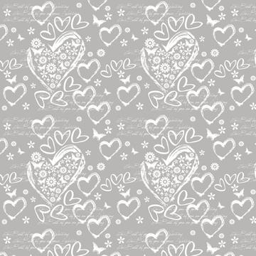 Repeatable Heart Sketch : Gift 12" X 12" Decal Vinyl Sticker Sheet Pattern Wedding Pattern Butterflies Drawing Invite Party Decor