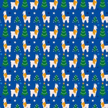 Trendy Christmas Pattern : Gift 12" X 12" Decal Vinyl Sticker Sheet For Kids Tree Cute Llama New Year Winter Holiday Decor