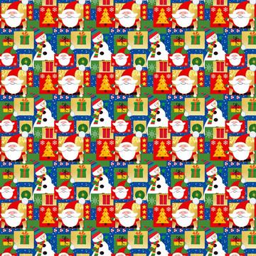 Cute Santa Claus Snowman : Gift 12" X 12" Decal Vinyl Sticker Sheet Pattern Christmas For Kids Seasons Greetings