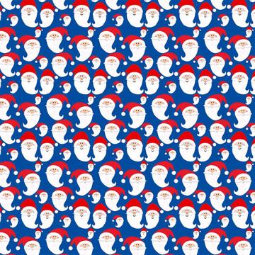 Santa Claus Faces : Gift 12" X 12" Decal Vinyl Sticker Sheet Pattern Christmas New Year Holidays Cute Art For Kids