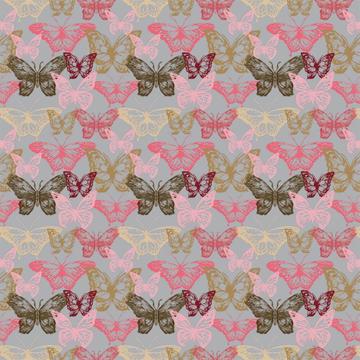 Butterfly Silhouette Pattern : Gift 12" X 12" Decal Vinyl Sticker Sheet Vintage Art Print For Mother Grandma Garden Decor