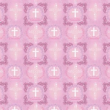For Your First Communion : Gift 12" X 12" Decal Vinyl Sticker Sheet Pattern Girl Teenager Christian Catholic Cross