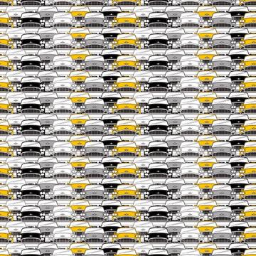 Taxi Pattern : Gift 12" X 12" Decal Vinyl Sticker Sheet Seamless Cars Cabs Automobile NYC Retro Garage Wall Decor