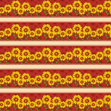Rustic Sunflowers Row : Gift 12" X 12" Decal Vinyl Sticker Sheet Pattern Stems Field Pattern Home Decor Anniversary Grandma
