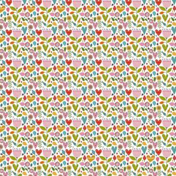 Dotted Line Flowers : Gift 12" X 12" Decal Vinyl Sticker Sheet Pattern Rose Hip Ladybugs Childish Cute Sweet Fabric Print