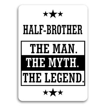 STEPBROTHER : Gift Sticker The Man Myth Legend Family Christmas