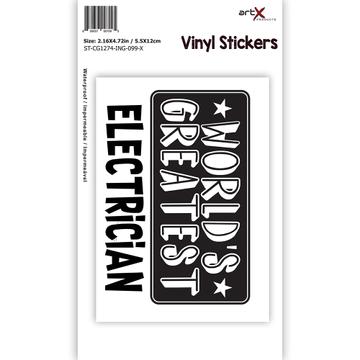 World Greatest ELECTRICIAN : Gift Sticker Work Christmas Birthday Office Occupation