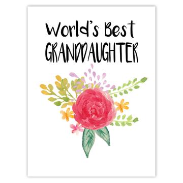 World’s Best  : Gift Sticker Family Cute Flower Christmas Birthday