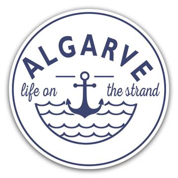 Algarve Life on the Strand : Gift Sticker Beach Travel Souvenir Portugal